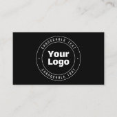 Votre logo et modèle de texte modifiable | Noir et (Devant)
