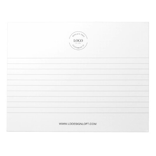 Votre logo et site web sur bloc-notes de entrepris (Devant)