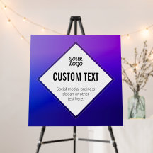 Votre logo et texte personnalisable | Ombre violet
