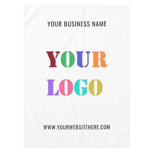 Votre Logo et Texte Publicitaire Nappe de Table d' (Devant)
