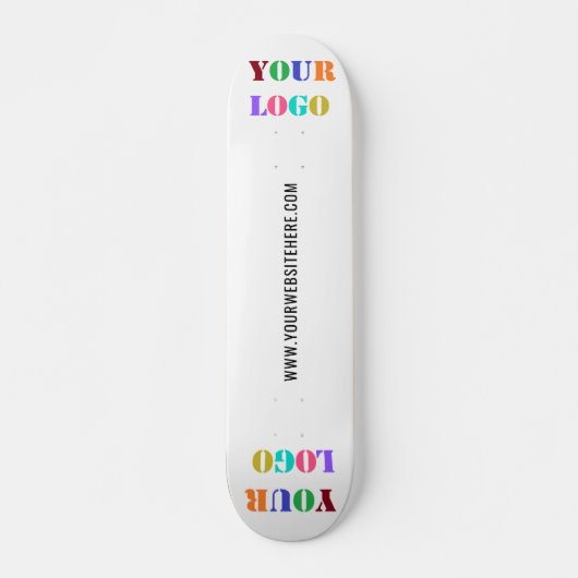 Votre logo et votre texte personnalisé Skateboard (Devant)