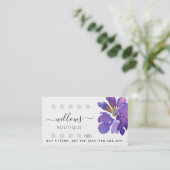 Votre logo Floral Punch Card Carte de visite (Debout devant)