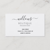 Votre logo Floral Punch Card Carte de visite (Dos)