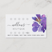 Votre logo Floral Punch Card Carte de visite (Devant)