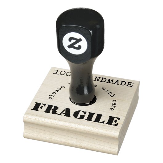 Votre logo Fragile expédition tampon caoutchouc +  (Tampon)