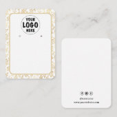 Votre logo Gold Leaf Bordure de la carte d'oreille (Devant / Derrière)