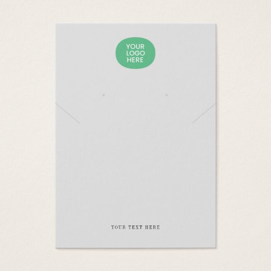 Votre logo Gris Collier Elevage carte d'affichage (Devant)