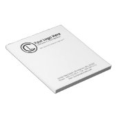 Votre logo ici Bloc-notes promotionnel simple et p (Incliné)