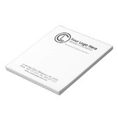 Votre logo ici Bloc-notes promotionnel simple et p (Tourné)