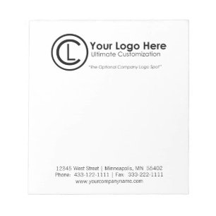 Votre logo ici Bloc-notes promotionnel simple et p