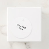 Votre logo ici en blanc simples étiquettes cadeau (En situation)