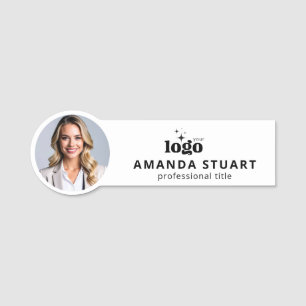 Votre logo ici Photo Badges d'entreprise magnétiqu