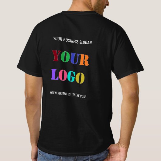 Votre logo Info texte Promotionnels T-Shirt d'affa (Dos)