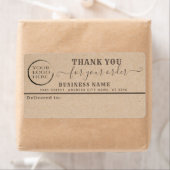 Votre logo Kraft merci business mailing étiquette (En situation)