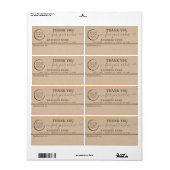 Votre logo Kraft merci business mailing étiquette (Feuille entière)