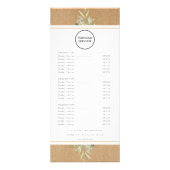 Votre logo Menu de service de salon de verdure rus (Devant)