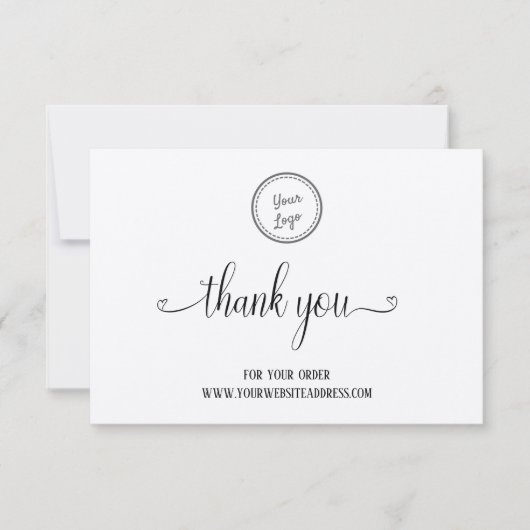 Votre logo | Merci pour votre commande sur papier  (Devant)