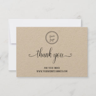 Votre logo Merci pour votre commande sur papier