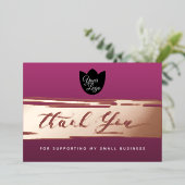 Votre Logo Modern Merci Real Foil Carte de réducti (Debout devant)