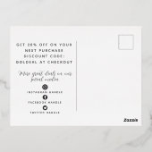 Votre Logo Modern Merci Real Foil Carte de réducti (Verso)