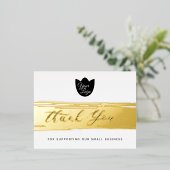 Votre Logo Modern Merci Real Foil Carte de réducti (Debout devant)