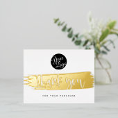 Votre Logo Modern Rose Gold Merci Carte de réducti (Debout devant)