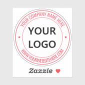 Votre logo Nom Site Couleurs Sticker promotionnel (Feuille)