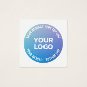 Votre logo | Ombre bleue à violet et texte circula (Devant)