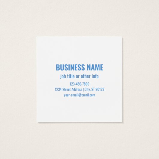 Votre logo | Ombre bleue à violet et texte circula (Dos)