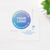 Votre logo | Ombre bleue à violet et texte circula (Bureau)