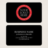 Votre logo ou autre image | Noir rouge et blanc (Devant & derrière)