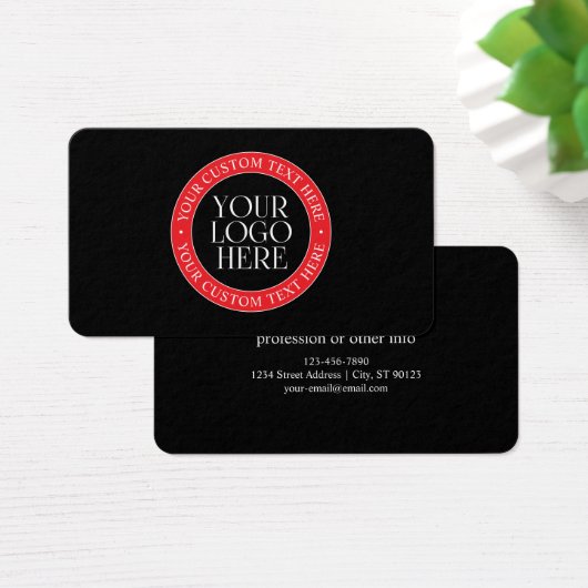 Votre logo ou autre image | Noir rouge et blanc (Bureau)