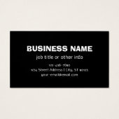 Votre logo ou image et texte modifiable | Noir & B (Dos)