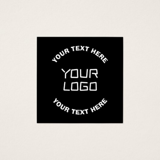 Votre logo ou image et texte modifiable | Noir & B (Devant)