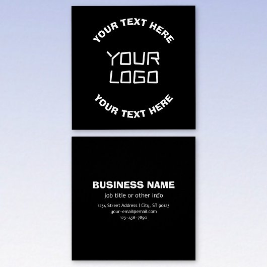 Votre logo ou image et texte modifiable | Noir & B