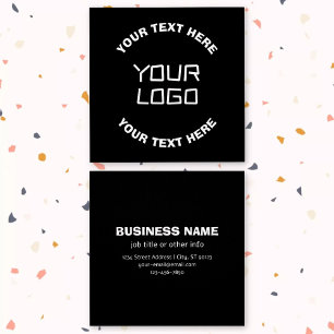 Votre logo ou image et texte modifiable Noir et