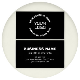 Votre logo ou image et texte modifiable Noir et