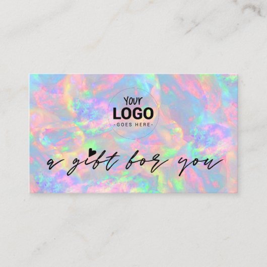 votre logo pastel opal texture certificat cadeau (Devant)