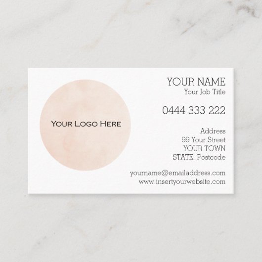 Votre logo personnalisé Carte de visite avant (Devant)