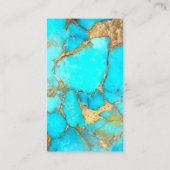 votre logo pierre turquoise sur carte de visite bl (Dos)