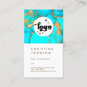 votre logo pierre turquoise sur carte de visite bl (Devant)