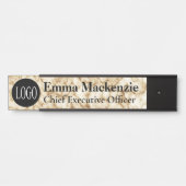 Votre logo Plaque signalétique Porte en marbre Sig (Devant)