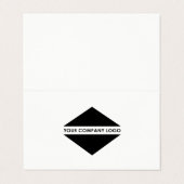 Votre logo professionnel blanc plié Carte de visit (Extérieur déplié)