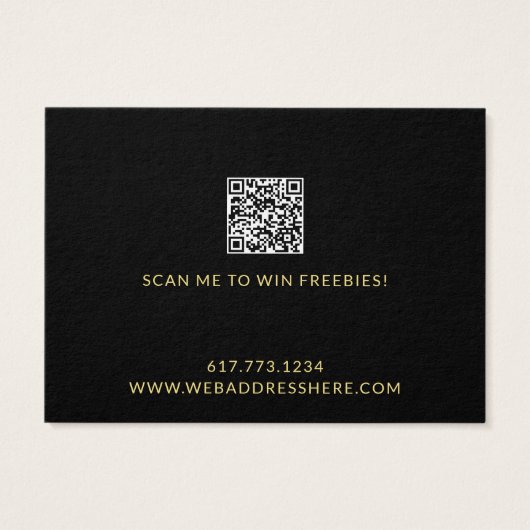 Votre logo QR Code Collier Bracelet Carte d'affich (Dos)