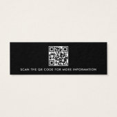 Votre logo QR code noir de la carte d'affichage d' (Dos)
