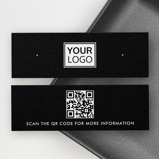 Votre logo QR code noir de la carte d'affichage d'