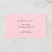 votre logo rose agate arrière - plan carte de visi (Dos)