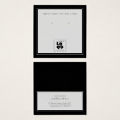 Votre Logo Simple Moderne Black Porte Carte Écran (Devant & derrière)