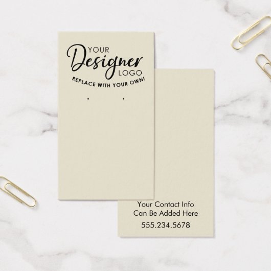 Votre logo simple Présentoir pour boucles d'oreill (Bureau)
