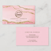 votre logo sur agate arrière - plan carte de visit (Devant / Derrière)